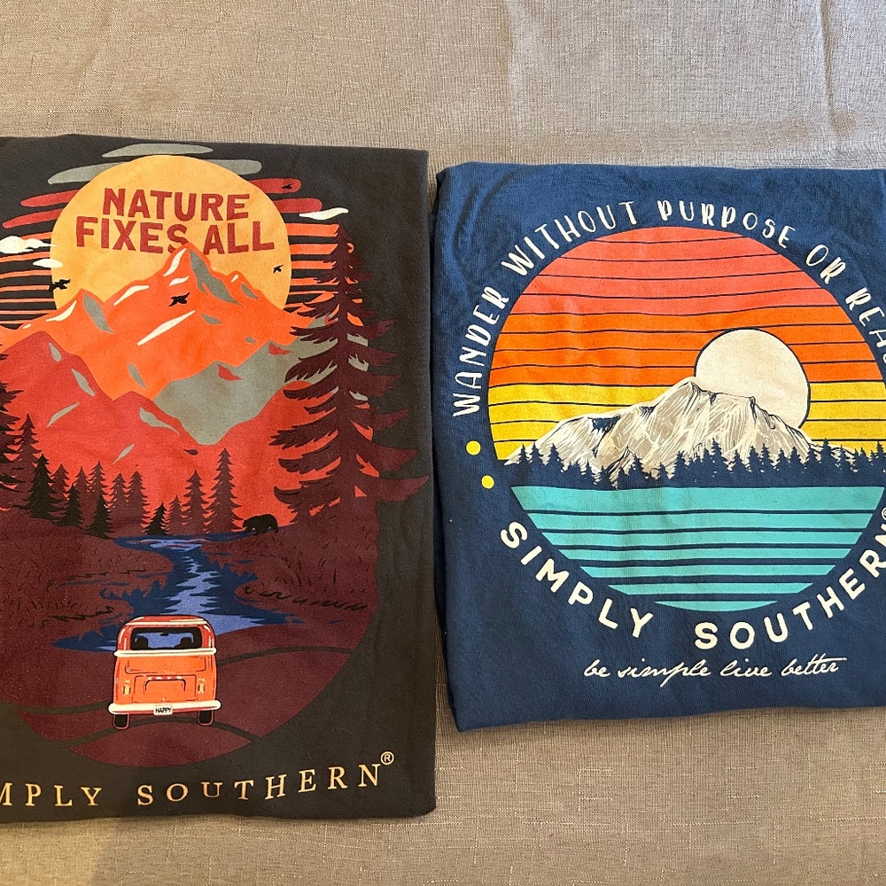 Girls Simply Southern Long Sleeved Shirts (youth M)